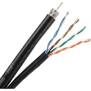 كابل Skyline RG6 / CAT5e سيامي كومبو (صندوق 500 قدم | أسود) in Saudi Arabia