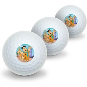 GRAPHICS & MORE The Flintstones Fred Character Novelty Golf Balls 3 Pack