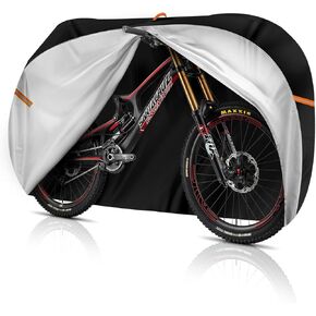 Bicycle Cover Outdoor Storage Upgrade Waterproof With Locking Hole Bicycle Tent,Rain Sun UV Dust Windproof Bicycle Cover Mountain Road Electric Bicycle (M:70*25*37inches) in Kuwait