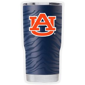 Gametime Sidekicks Auburn 20oz Navy Tumbler - Officially Licensed, 18/8 Stainless Steel, Double-walled, Vacuum-insulated, UV LED Printed Logos, Sweatless, Stays Hot/Cold - Full Wrap
