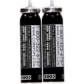 Cork Pops Refill Cartridges – Eco-Friendly, Low-Pressure, Fits All Cork Pops Models, Opens 60-80 Bottles Each, 6 Refills
