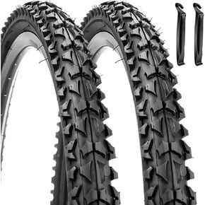 2 Pack 24" / 26"x 2.125" Bike Tire Folding Mountain Bike Replacement Bicycle Tire