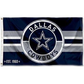Dallas Cowboys Patch Button Circle Logo Flag Large 3x5 Banner