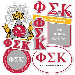 Phi Sigma Kappa Standard Sticker Sheet Decal Laptop Water Bottle Car (Full Sheet - Standard)