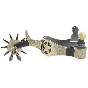 Western BS Texas Star 10pt Mens Jingle Bob Spurs