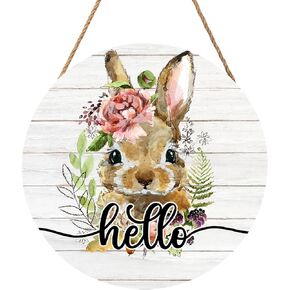 He is Risen Sign Easter Front Door Religious Easter Wreaths for Front Door, Easter Floral Wreath Sign He is Risen Plates Easter Door Hanger Sign Outdoor Decorations for Home Wall Porch 12"x12"