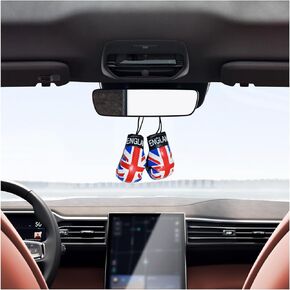 Kewucn 1 Pair Mini Boxing Gloves for Car Mirror, Miniature Punching Gloves Christmas Ornament, Hanging Decoration or Souvenir Display for Home & Car Use, Universal Auto Accessories (Brazil)