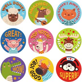 360 PCS Reward Stickers for Kids, 40 Sheets Incentive Stickers with 9 Medal Designs, Teacher Supplies for Classroom Motivational Stickers for Students with Encouraging Words