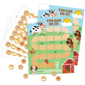 Monster Truck Reward Chart with Matching Round Themed Sticker, Task Reward Behavior Chart, Incentive Chart, Toddler Reward Chart for Kids Classroom Teaching or Home Using - REWARDCA004