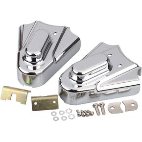 ABS Rear Axle Swingarm Covers Compatible With Harley Softail Heritage Springer Night Train Fatboy Standard Custom 1986-2007 Chrome