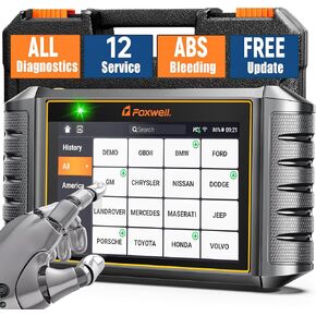 2024 Foxwell NT726 OBD2 Scanner, All System Car Scanner Diagnostic Tool, 12+ Service Reset with ABS Bleeding, Oil Reset, Injector Coding, SAS, TPMS, Throttle Relearn, Diagnostic Scan Tool for Vehicle
