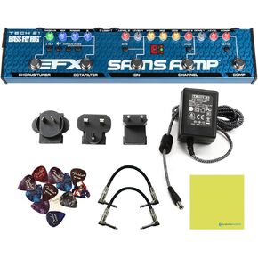 Tech 21 FR-BASS-V2 SansAmp Bass Fly Rig V2 Bundle w/ 2x Strukture S6P48 Woven Right Angle Patch Cables, 12x Fender Picks and Liquid Audio Polishing Cloth in Kuwait