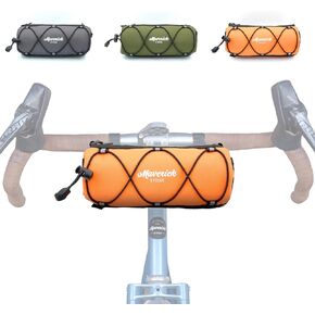 Bike Handlebar Bag with Shoulder Strap Bicycle Front Bag for Mountain Road Bike Cycling Pouch (Gray)