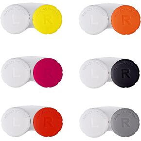 12PCS Colorful Contact Lens Case, Immersion Kit, Leak-Proof Packaging, Suitable for Outdoor Mini Case Screw Top