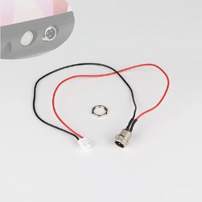 Hoverboard Charger Port Replacement Accessories for Electric Self Balancing Scooter, 3 Prong 2 Wires Charging Port Compatible with Swegway Swagtron Swagboard CHO Self-Balancing Hover Board