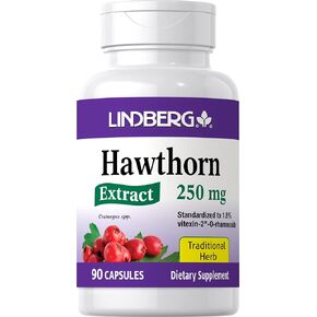 Hawthorn Berry Capsules | 250mg | 90 Capsules | Standardized Extract | Traditional Herb Supplement | Non-GMO, Gluten Free in Kuwait