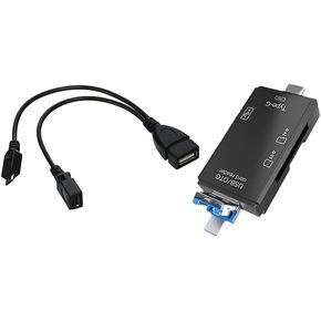 Storage Expansion Compatible with Fire TV Stick, Samsung, SD Card Reader File Transfer Kit for Firesticks, Media Devices, Gaming Systems, 3 in 1 Card Reader for SD Card, Micro SD (OTG Cable Included)