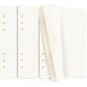 A5 Lined Paper, 3 Packs Binder Paper, Loose Leaf Paper Journal Refill Applicable To 6 Hole, 135 Sheets 270 Pages, Perfect For Work, Home Or School (Grid)