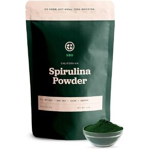Sun Bay Organics Premium Spirulina Algaie Powder from California - Non-GMO Vegan Kosher - 1 lb.