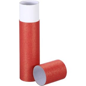 PATIKIL 2 Inch x 17 Inch Poster Tube, 1Pcs Photo Storage Tube Portable Shipping Mailing Tubes Calligraphy Painting Tubes Round Carrying Case for Storing Paper Art Map Documents, Red