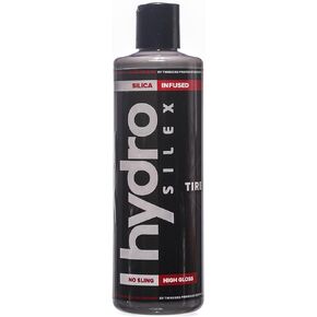 HydroSilex Car Tire Shine Gel and Conditioner. SIO2 & Black Dye Infused, No Sling Formula. Enhances Tires Color & Finish, Leaves Your Tires Looking Clean for Weeks. (16oz)