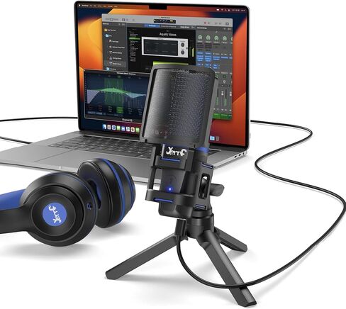 USB Microphone with Pop Filter & Mute Button for PC, Mac, Gaming, Recording, Streaming, Podcasting,Gaming Mic for PC/Laptop/Phone/PS4/5 SB Type C Plug and Play (Blue) in Kuwait
