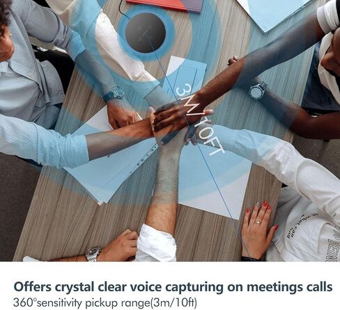 مكبر صوت CMTECK USB للمؤتمرات مع ميكروفون للمكالمات الجماعية في المكتب المنزلي - التقاط صوتي بزاوية 360 درجة in Kuwait
