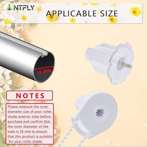 Roller Shade Clutch Roller Shade Clutch Bracket for 38mm (1-1/2 in) Tube Replacement Spare Repair Parts Metal Core Clutch Roller Blind Clutch with Metal Bracket & Bead Chain (White) in Kuwait