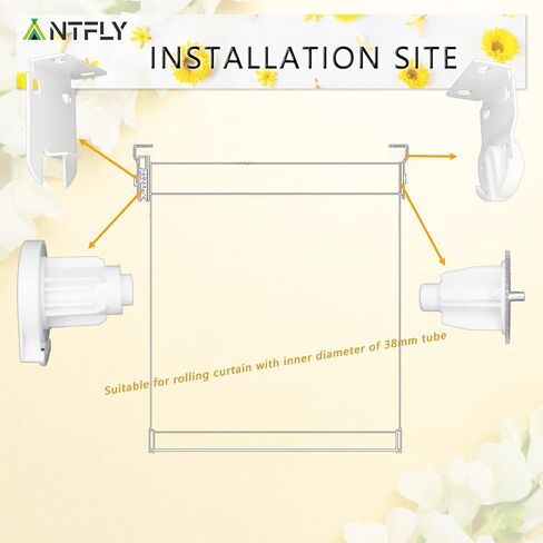 Roller Shade Clutch Roller Shade Clutch Bracket for 38mm (1-1/2 in) Tube Replacement Spare Repair Parts Metal Core Clutch Roller Blind Clutch with Metal Bracket & Bead Chain (White) in Kuwait