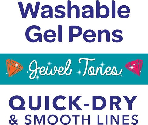 Crayola Washable Gel Pens In Jewel Tones, Office & School Supplies, 1.0Mm Medium Pt., 6 Count in Saudi Arabia