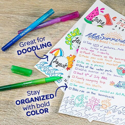 Crayola Washable Gel Pens In Jewel Tones, Office & School Supplies, 1.0Mm Medium Pt., 6 Count in Saudi Arabia