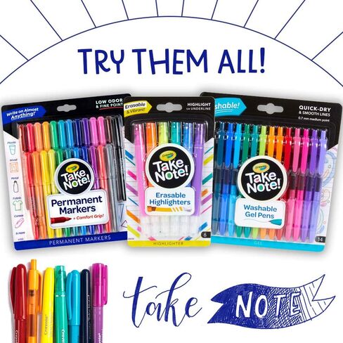 Crayola Washable Gel Pens In Jewel Tones, Office & School Supplies, 1.0Mm Medium Pt., 6 Count in Saudi Arabia