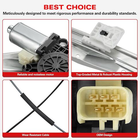 BDFHYK 748-508 Power Window Regulator with Motor Front Left Driver Side for for Chrysler Town & Country, for Dodge Grand Caravan, for RAM C/V | 68030655AA, 68030657AA in Saudi Arabia