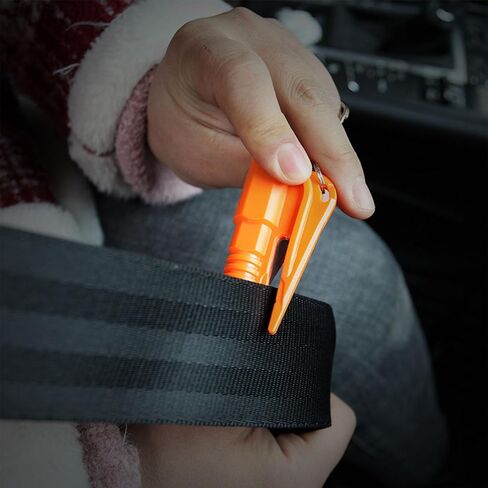 8 PCS Car Window Breaker Tool Keychain,3-in-1 Glass Breaker and Seatbelt Cutter & Survival Whistle, Emergency Keychain Car Escape Tool Applicable to All Cars, Car Accessories in Kuwait