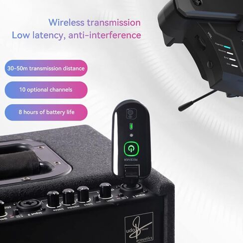 لاقط جيتار لاسلكي مزدوج G0 Pro لاقط جيتار صوتي لاقط رنين لاسلكي مع FST3.0 تهتز بنية i-MX Preamp الرقمية مع صوت HIFI، نظام EQ in Kuwait