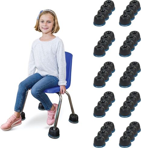 Bouncyband Wiggle Wobble Chair Feet, 10-Pack – Transform a Standard School Chair into a Wobble Chair – Chair Feet for Classroom Help Improve Concentration and Calm Children Aged 3+ in Saudi Arabia