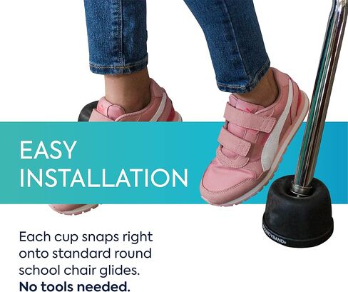 Bouncyband Wiggle Wobble Chair Feet, 10-Pack – Transform a Standard School Chair into a Wobble Chair – Chair Feet for Classroom Help Improve Concentration and Calm Children Aged 3+ in Saudi Arabia