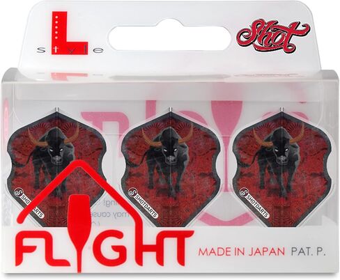 طلقة! مجموعة رحلات رمي ​​السهام من طراز L-Style EZ L1 ذات الشكل القياسي Americana Longhorn Dart Flight - متينة للغاية بسمك 150 ميكرون، 90 درجة - زعانف مصبوبة مسبقًا لتحقيق أقصى قدر من الدقة والديناميكا الهوائية المثالية in Saudi Arabia