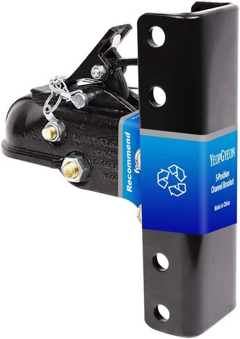 Flat Mount Trailer Coupler 2-5/16" Hitch Ball, 14,000 lbs Capacity, 4-Hole 4-1/2" Square Mounting Pattern, Heavy Duty Q235 Steel, Black Finish in Saudi Arabia