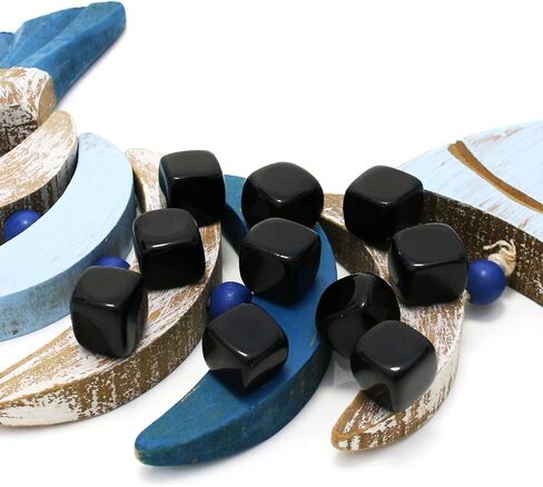 10 Packs of Square Tumbled Polished Natural Black Obsidian Crystal, Crystals and Healing Stones Quartz Bulk for Wicca, Reiki, Healing Energy, Chakra Stones, Witchcraft Supplies in Saudi Arabia