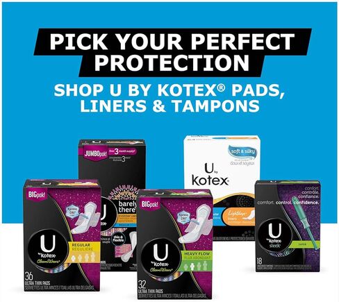 U من Kotex Barely There Thong Pantilliners، 50 قطعة (عبوة من قطعتين) in Kuwait