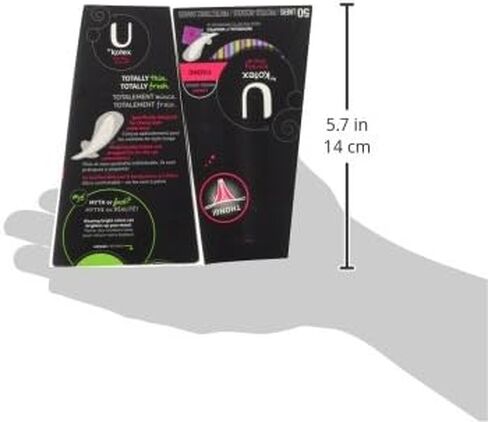 U من Kotex Barely There Thong Pantilliners، 50 قطعة (عبوة من قطعتين) in Kuwait