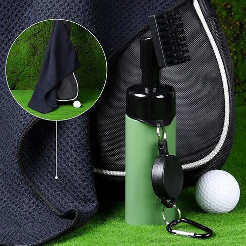Golf Club Brush, Golf Club Cleaner, Retractable Zipper Aluminum Buckle Cleaning Brush with Sports Towel Golf Groove Cleaner Golf Water Brush, for Men Women Golfers in Kuwait