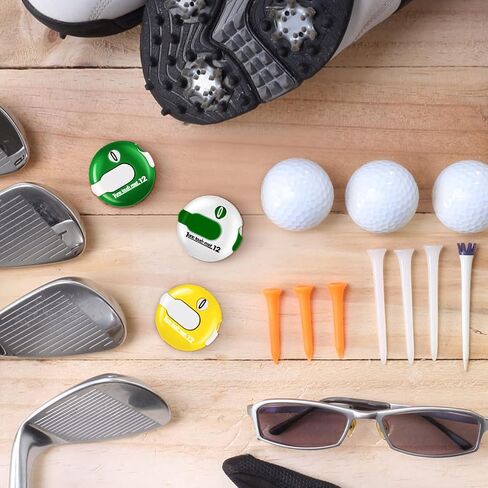 Frienda 3 Pcs Golf Counter Mini Golf Score Counter up to 12 Shot Golf Stroke Counter Golf Counter Clicker, with Touch Reset, Clip Attachment to Scorekeeper Glove, for Women Men Scoring Keeper, 1.2 in in Saudi Arabia
