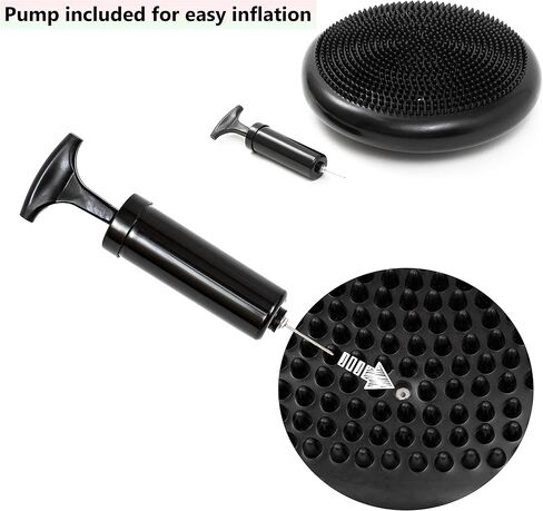Trademark Innovations PVC Fitness and Balance Disc - 13-Inch Diameter (Black) in Saudi Arabia