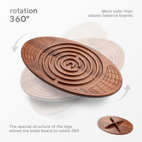 Maze Balance Board - Wood Wobble Board for Kids, Toddlers, Teens & Adults for Exercise Training, Physical Therapy, Bodyweight Fitness, Skiing, Surfing, Snowboarding, Skateboarding with Labyrinth in Saudi Arabia