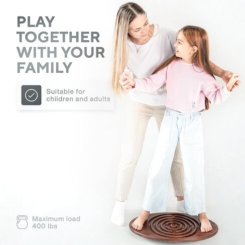 Maze Balance Board - Wood Wobble Board for Kids, Toddlers, Teens & Adults for Exercise Training, Physical Therapy, Bodyweight Fitness, Skiing, Surfing, Snowboarding, Skateboarding with Labyrinth in Saudi Arabia