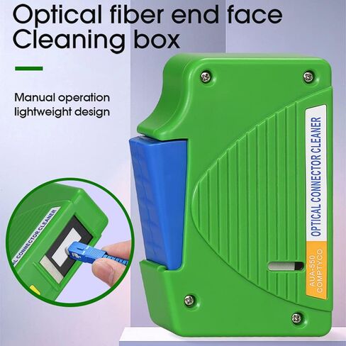Optic Fiber Cleaning Inspection Kits Including 400 Times Fiber Connector Microscope for 1.25/2.5mm FC/SC/ST/LC Connector & 1.25mm/2.5mm Cleaner Pens & Cleaning Cassette (MR-200) in Saudi Arabia