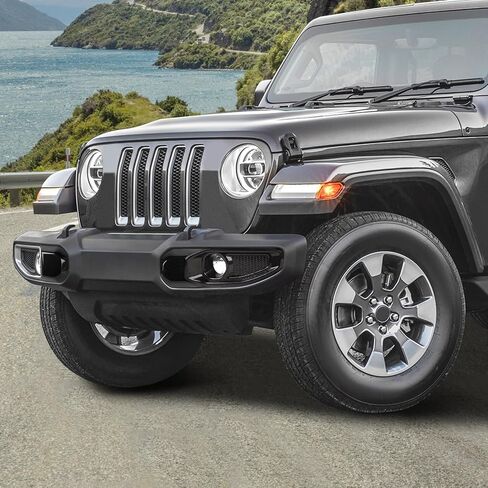 RT-TCZ لـ Wrangler JL غطاء أمامي لمصابيح الضباب متوافق مع Jeep Wrangler JL JLU Gladiator JT 2018-2024 ملحقات خارجية من ألياف الكربون 4 قطع in Saudi Arabia