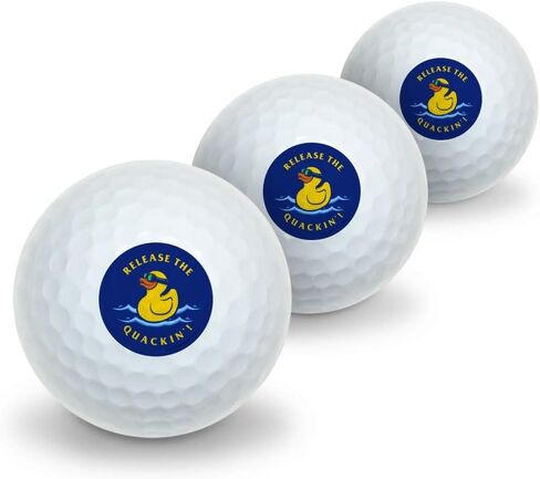 GRAPHICS & MORE Release The Quackin' Kraken Rubber Duck Funny Humor Novelty Golf Balls 3 Pack in Saudi Arabia